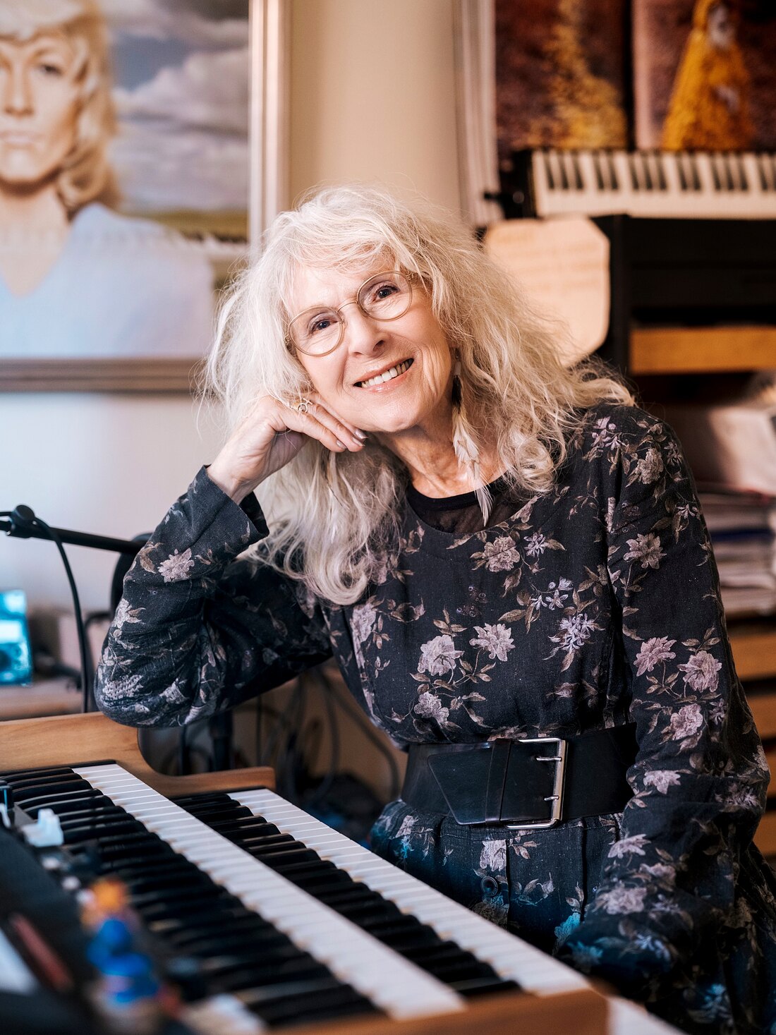 Merit Hemmingson vid sin Hammond B3-orgel
